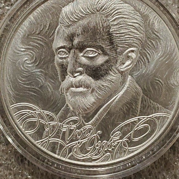 Masters 0f Art – VINCENT VAN GOGH -1 Troy oz Silver Round – 39MM - Picture 1 of 8
